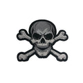 Large Size Skull Bones Embroidery Patch Application Cool Iron on Biker Motorcycle Patches