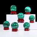 Natural Malachite Crystal Healing Sphere Ball Rare Protective Power Agate Quartz Stone Ball for Decoration Handmade Gemstone