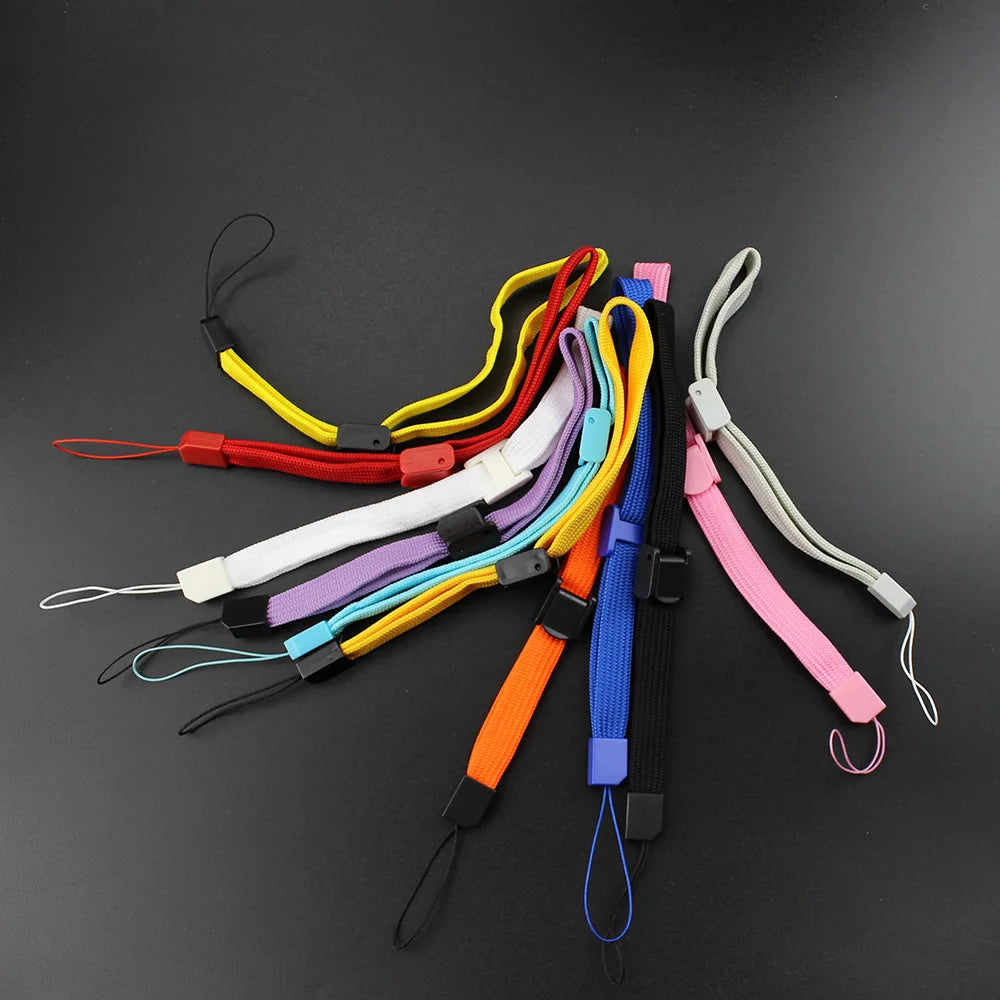 Mixed Color Hand Wrist Strap Lanyard Adjustable Lanyard for GoPro Phone Case Flashlight Nylon Strap with Middle Snap
