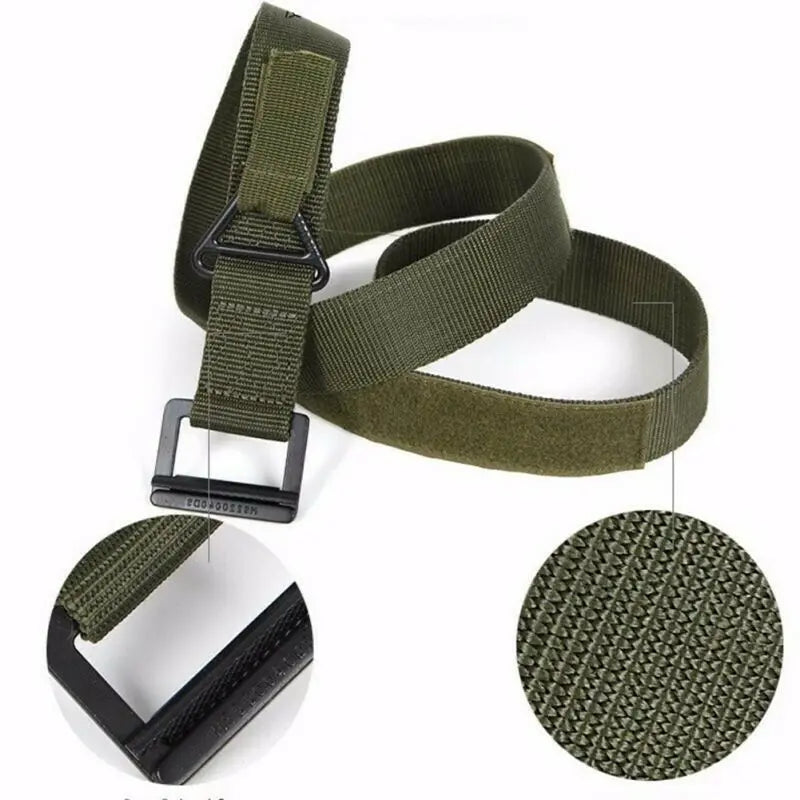 2026 Men's Nylon Fabric Belt Adjustable Fans Outdoor Quick Release Tactical Belt Metal Alloy Buckle Hunting Hiking Sport Belts