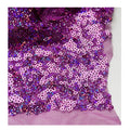 2024 Luxury French Girls Dress Embroidery Mesh Fabric Knitted Plain Tulle Lace Sparkling Purple 3mm Laser Sequin Lightweight for