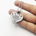 Go Party to My Son Love Heart Pendant Necklace Eye Flower Letters Chain Necklaces for My Daughter My Wife Jewelry Family Gifts