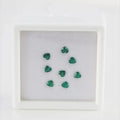 Small Size Heart Shape Diamond Cut Muzu Hydrothermal Emerald with Inculsion Loose Gemstone