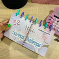 52-week Savings Challenge Money Saving Binder Reusable Budget Book Envelopes With Cash Frosted Cover Money Organizer for Cash