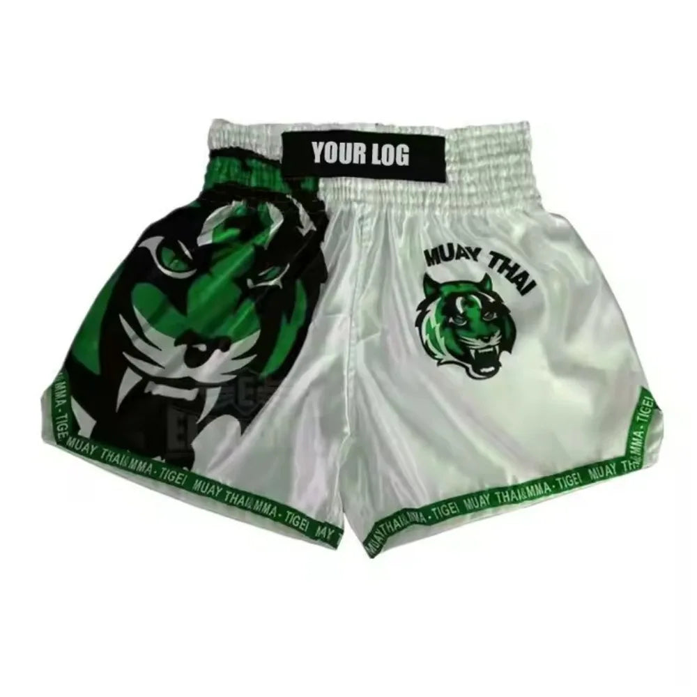 XXL Elastic WaistbandMen's Boxing Pants Printing MMA Shorts Fight Grappling Kick Gel Boxing Muay Thai Pants Thai Boxing Shorts