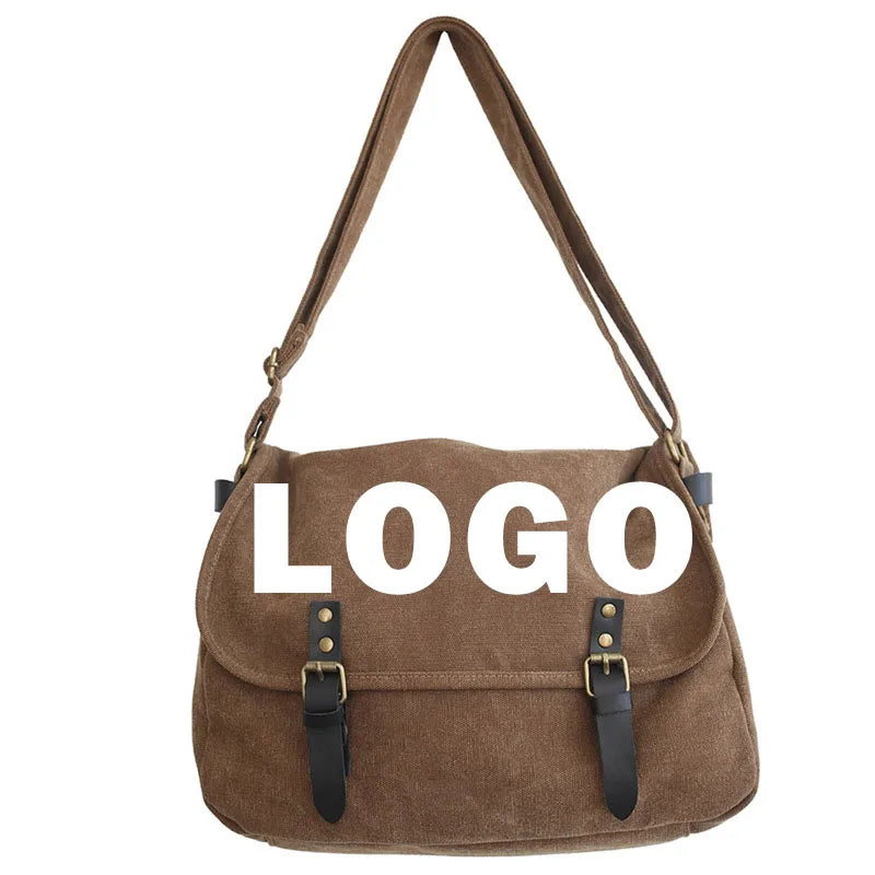 Custom logo Tooling Canvas Bag for Men and Women Large Capacity Japanese Crossbody Bag South Korea Ins Messenger Bag