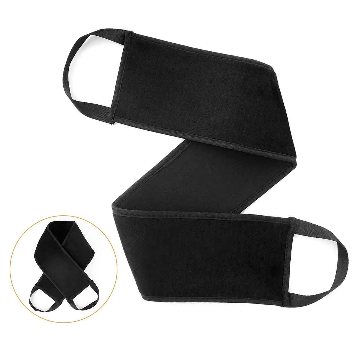 Self Tanner Belt-Style Simple Polyester Exfoliating Back Applicator Tanning Mitt for Body Lotion Application