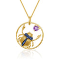 Abiding Wholesale 925 Sterling Silver Amethyst Elegant Animal Necklace Vintage Silver Necklace Fine Design Jewelry