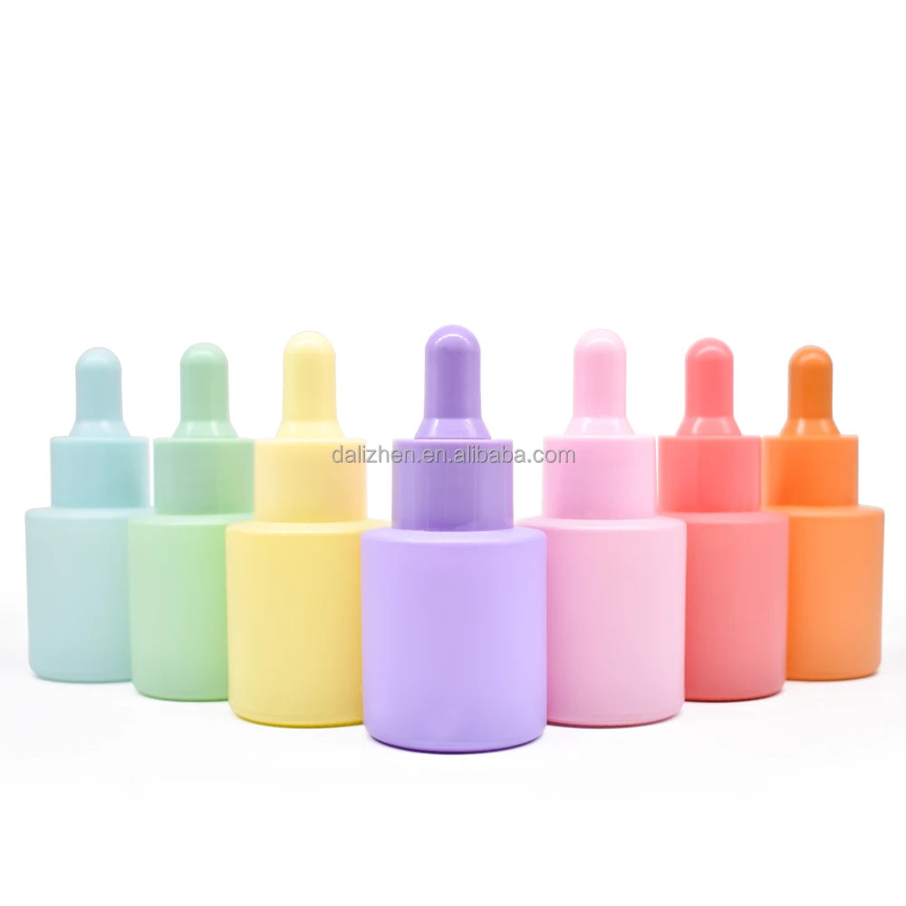 Cosmetic Dropper Bottle 20ml 30ml Essential Oil Bottle Stock Thick Bottom Glass Packaging