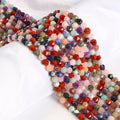 Colorful Natural Stone Faceted Ocean Sea Loose Beads Bracelet Accessory  Handmade DIY Jewelry Making Semi-finished Cut Gemstone