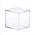 Square Acrylic Storage Cube Small Candy Favor Clear Acrylic Box With Lid