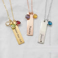 Stainless Steel Oem Bar Logo Pendant Necklace Word Name Id Engraving Empty Pendant Necklace
