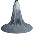 Hot Sale White Ivory   Bridal Veil Long Cathedral with Comb Two Layer Cut Edge Weddings Accessories