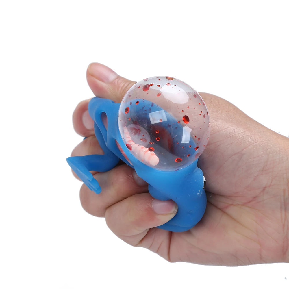 Kehui Factory Wholesale Anti-Pressure Blood Frog Toy Plastic Fidget Stress Relief Ball for Kids 5-7 Years