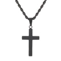 KALEN Unisex Fashion Silver/Gold/Black Stainless Steel Christian Cross Pendant With Scripture Engravings