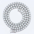 Wholesale Unisex Trendy Jewelry 925 Sterling Silver Gra Certificate Vvs 4mm Moissanite Diamond Moissanite Tennis Chain Necklace.