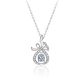 High Sense of Fashion Jewelry Auspicious Fortune Money Bag Pendant 925 Sterling Silver 0.5ct Moissanite Fortune Bag Necklace