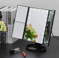 Foldable Cosmetic Mirror with 22 LED Lights Magnifying Desktop Style