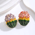 Jachon Gold Metal Luxury Lovely Cactus Flower Brooch Pin Fashion Jewelry Brooches Clothing Decoration