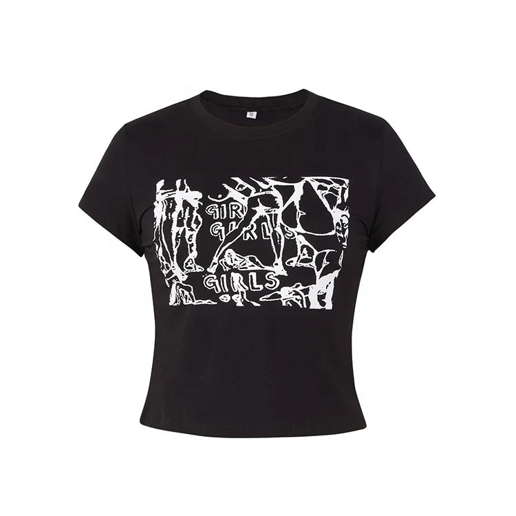 Women Tee Crop Top Good Quality Fashion Young Ladies Women Tight Fit T Shirt Crop Tops for Women