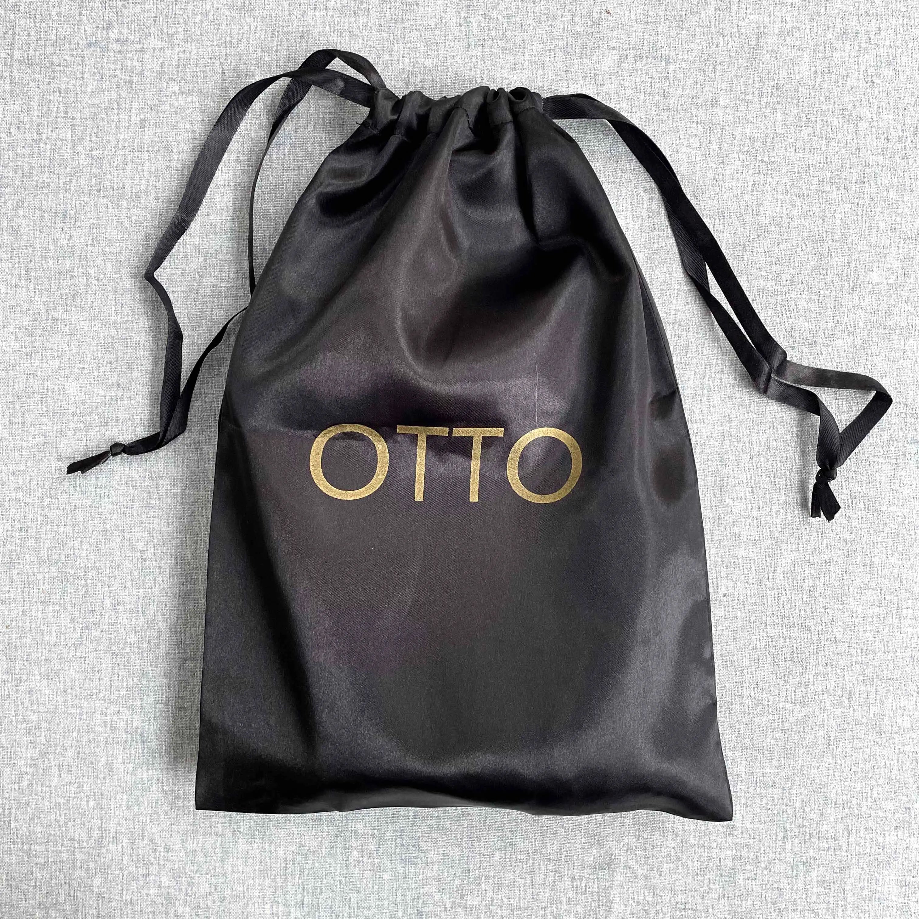 Wholesale Custom Logo Satin Gym Drawstring Backpack Bags for Shopping Sports Shoes or Silk Wigs
