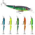WEIHE 10.5cm 9g 5 Colors Artificial Hard Jointed Minnow Lure ABS Plastic Floating Fishing Bait Pesca Fishing Fish