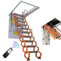 Modern CE Orange 375 Lbs EN131 Aluminium Telescopic Attic Loft Stairs Steel Folding Loft Ladder