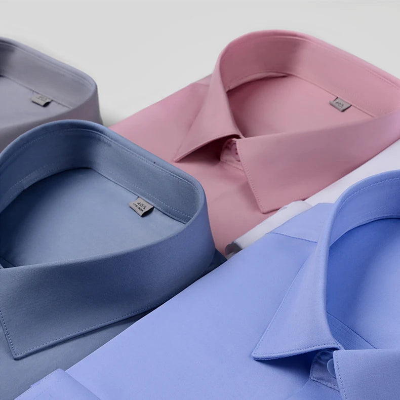 Men's Shirts Casual Long-Sleeve White Shirt Single-Breasted Slim-Fit Business Formal Top Bank Uniforms & Export Wholesale Shirts