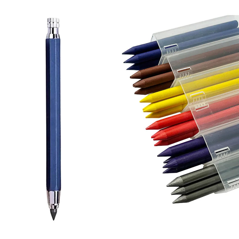 Factory Wholesale Metal Carpenter Pencil 5.6mm Jumbo Lead for Construction Site Durable Marking Drawing Automatic Pencil