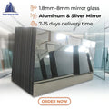 Wooden Crate Clear Blue Green Grey Pink 3660*2440mm Aluminum Mirror Glass