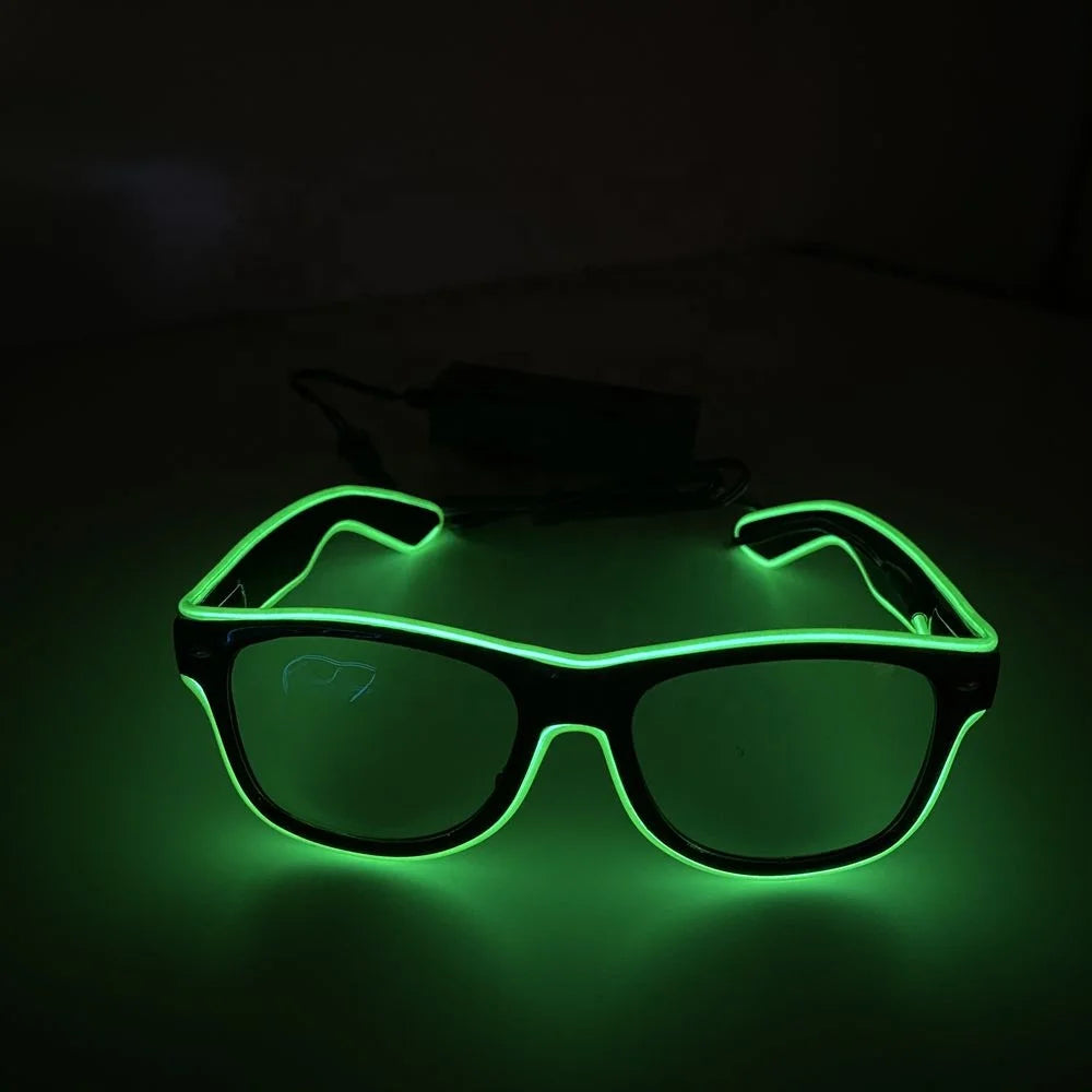 Neon Crazy Party LED Light-Up Glasses Unique Numbers Design Flashing EL Wire Kids Christmas Graduation Concerts Easter Occasions
