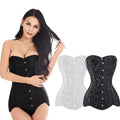 Hot Selling Women's Long Torso Shapewear Corset Top Firm Control Steel Boned Bustier Woven Weaving Method
