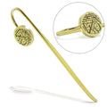 Arabic Alphabet Bookmark School Language Gifts Learn Roots Stationery Islamic Custom Gold Plated Metal Islamic Book Mark