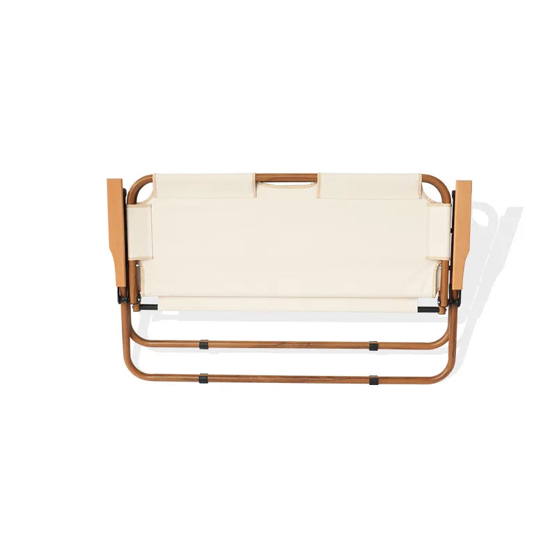 Aluminum Double Folding Chair Outdoor Camping Portable Leisure Armchair Wilderness Camp Sofa Chair