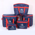 OEM Custom Imprint Portable 210D Non-Woven Classic Foldable Waterproof Insulated Thermal Letter Food Cooler Bag More Design