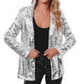 Fashion Luxurious Sequin Long Sleeve Casual Party Evening Blazer Jacket
