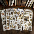 2 Sheets Per Pack Landscape Transfer Stickers Bookstore Corner Series Light Vintage Handbook Backing Stickers