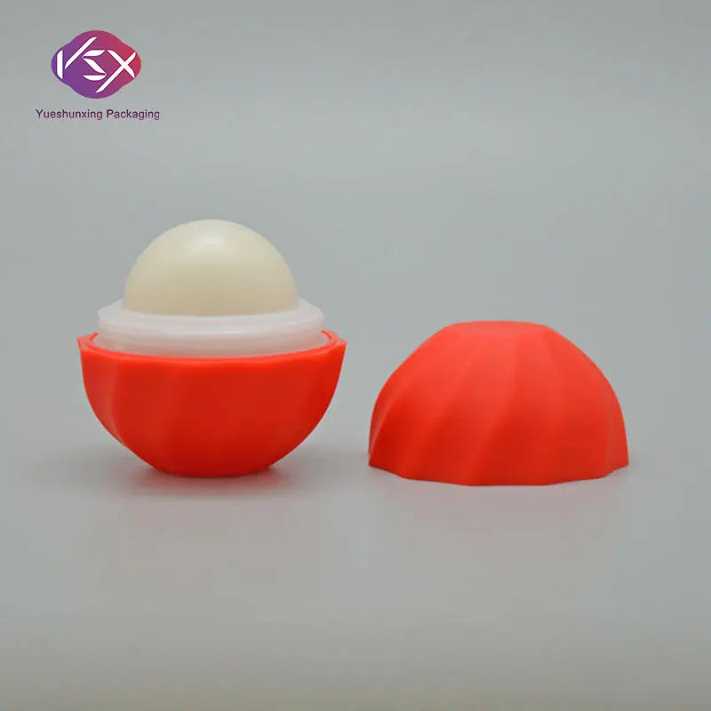 Yueshunxing 6g Ball Shape Lip Balm Container Egg Shape Lip Balm Empty Box Cute Plastic Cosmetic Packing Ball Lip Balm Tube