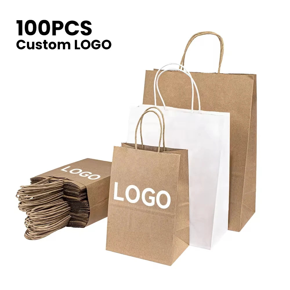 Luxury Custom Size Logo Package Paper Drawstring Handle Paper Bag Kraft Paper Bag