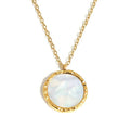 MICCI Hot Sell 18k Gold Plated Stainless Steel Flat Hawaiian Beach White Cowrie Shell Necklace With Shell Puka