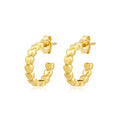 LOZRUNVE 925 sterling silver fashion jewelry wholesale minimalist heart C hoop earrings for women