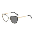 2023 New Design Fashion Metal Frame Cat Eye Anti-Blue Light Glasses Trendy Photo Chromic Glasses Color Changing Glasses