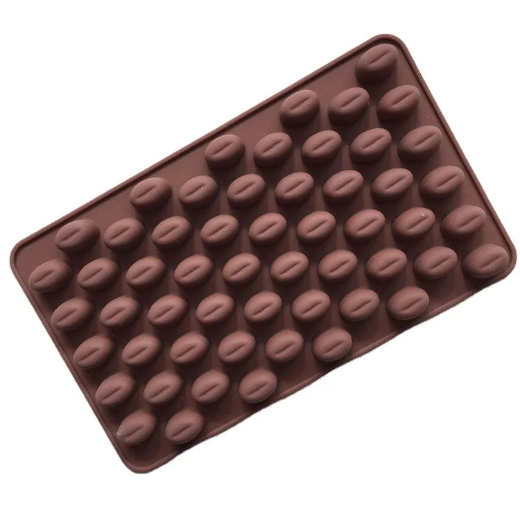 Direct Sale From Manufacturers Coffee Bean Shaped Silicone Candy Plate Mold Cake Tools