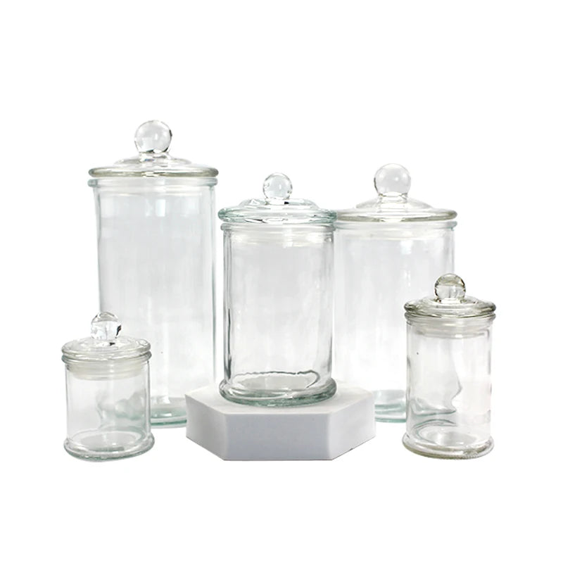 100ml 150ml 350ml 750ml 950ml Glass Candle Containers with Glass Lids