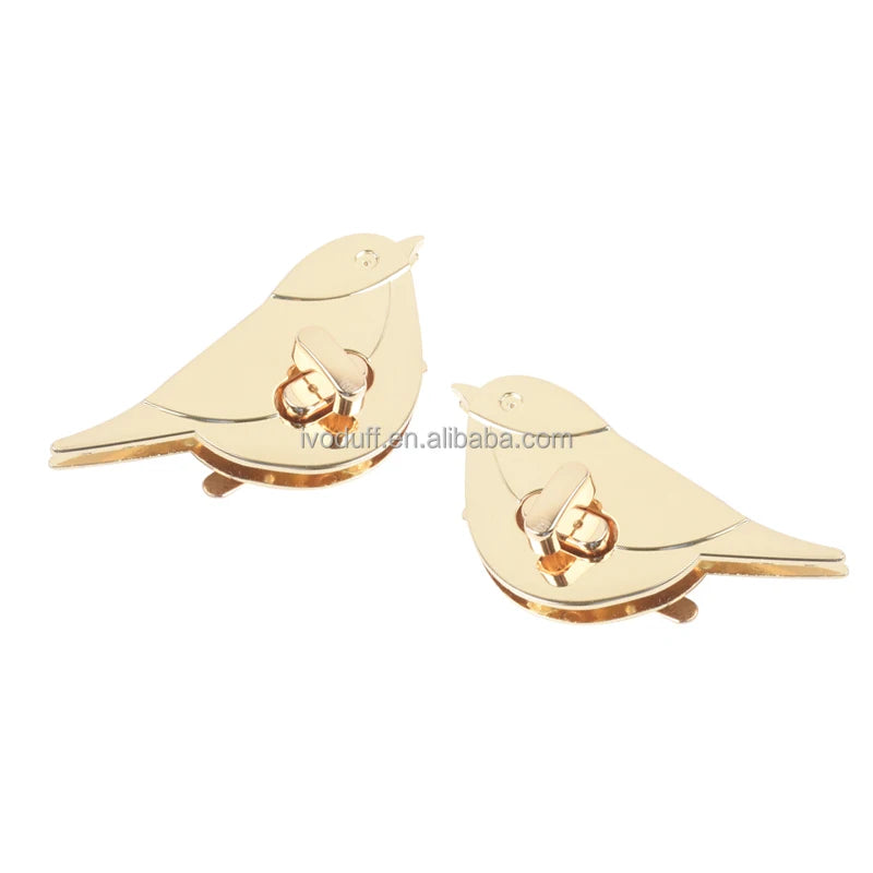 New Bird Turn Lock Alloy Bird Locks Clasp Handbag Closure Lock Buckle Handbag Hardware