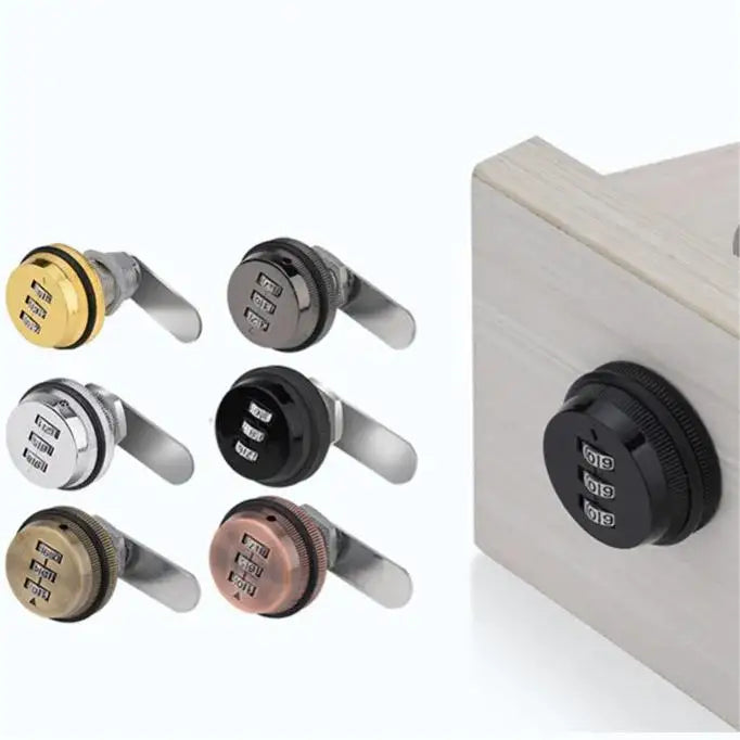 Wholesale 3 Digit Furniture Cabinet Combination Cam Lock Small Mechanical Code Password Lock Desk Lock