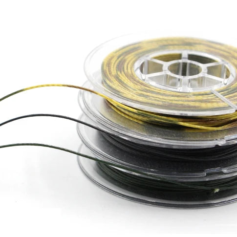 Selco Abrasion Resistant Anti Tangle Removable Skin Three Colours Carp Hook Link Braid Semi-stiff Coated Braid Line