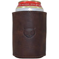 YOUQU Customized Debossed Letter Logo Insulated Thermal Leather Can Cooler & Stubby Holder with Open Closure MegaBDM
