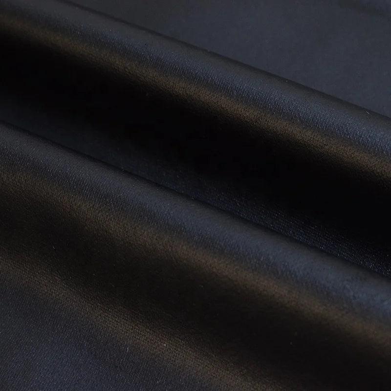 PFAS FREE Faux Leather Fabric for Garment With Artificial Leather Upholstery Price Black PU Roll Packing Waterproof Polyester
