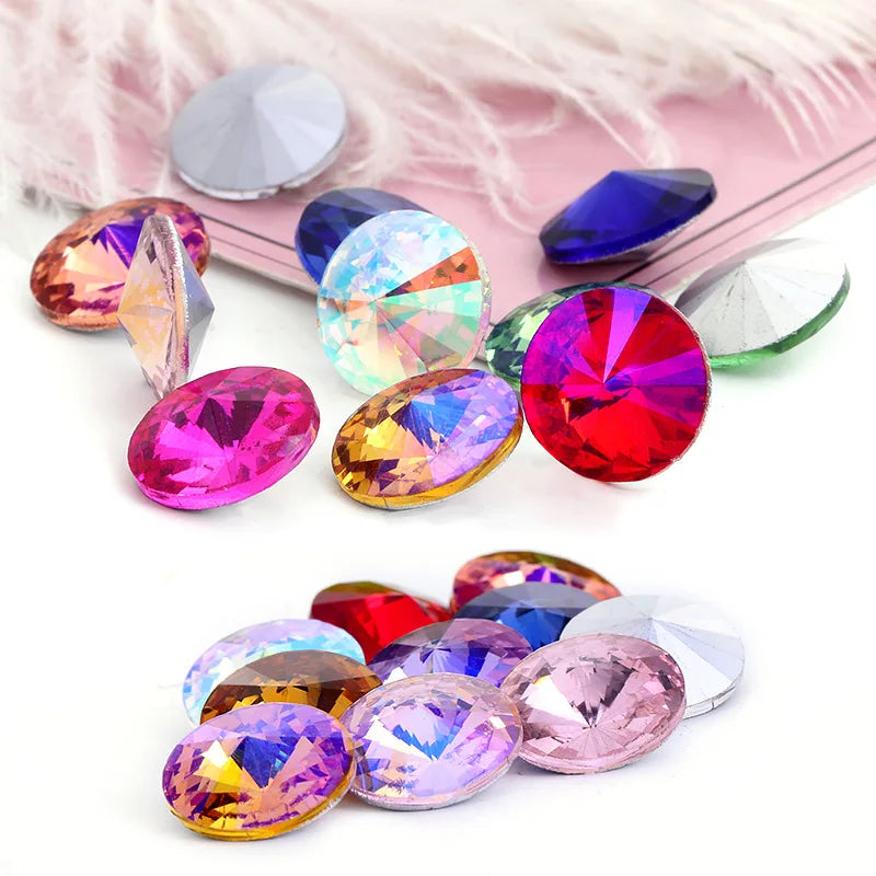 Super Flash Mocha Non-Scratch Flat Bottom Crystal Stone Rhinestones Hand Sewing Flat Buckle for Clothing Luggage Accessories MegaBDM